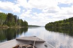 Little North Lake (ON left, MN right), June 2013.
