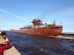 Freighter Kaye E. Barker leaving Duluth, July 2013.