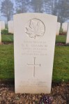 Grave of Rifleman Adamson, Beny-sur-Mer, March 2014.