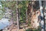 Rock cut, Gunflint Lake, August 1994.