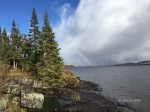 Rainbow over Gunflint Lake, October 2016.